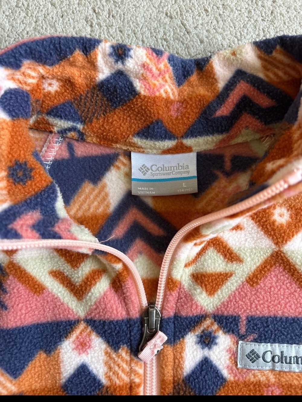 Columbia Girls’ Benton Springs II Printed Fleece Jacket | Size L 14/16 - Picture 3 of 6